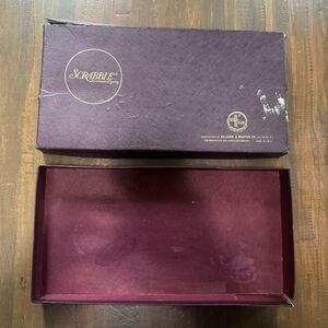Vtg SCRABBLE Board Game BOX ONLY Selchow & Righter Copyright 1948 Rough Shape